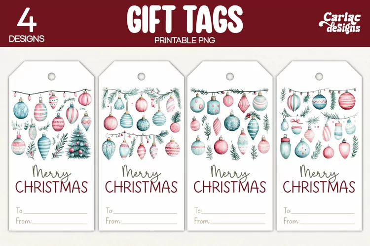 Christmas Gift Tags, Merry Christmas Printable Tags