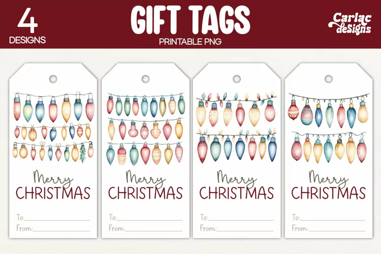 Christmas Gift Tags, Merry Christmas Printable Tags