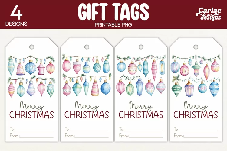 Christmas Gift Tags, Merry Christmas Printable Tags