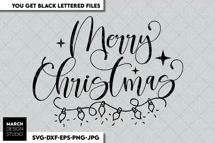 Merry Christmas SVG | Christmas Lights | Christmas Saying