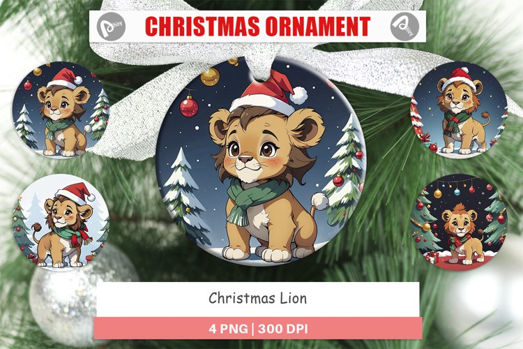 Christmas Ornaments Cartoon Christmas Lion