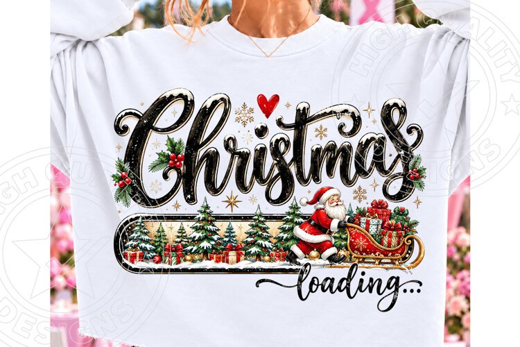 Christmas Loading PNG, Vintage Holiday example image 1