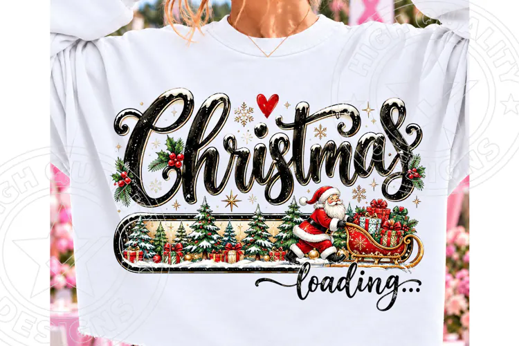 Christmas Loading PNG, Vintage Holiday