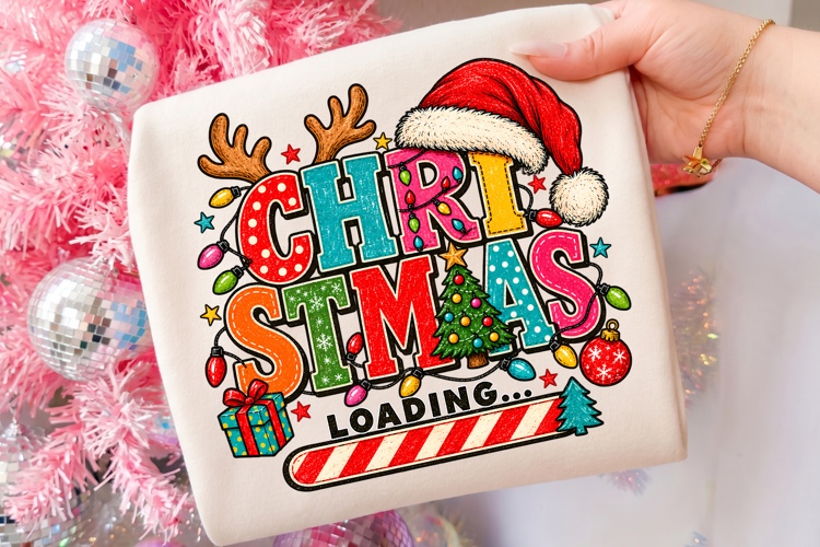 Christmas Loading Winter Apparel PNG, Cute Holiday Xmas