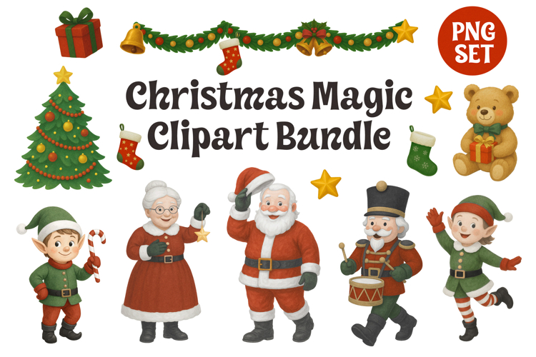 Christmas Magic Clipart Bundle
