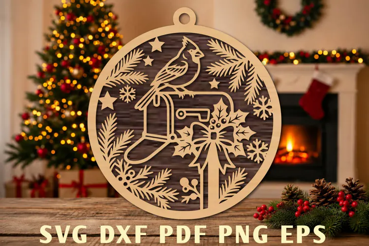 Christmas Mailbox Laser Cut SVG