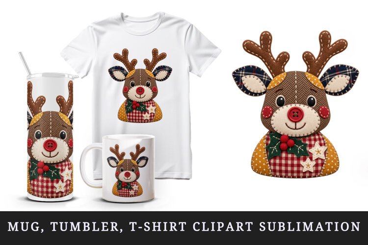 Christmas tumbler, mug wrap, clipart sublimation design example image 1