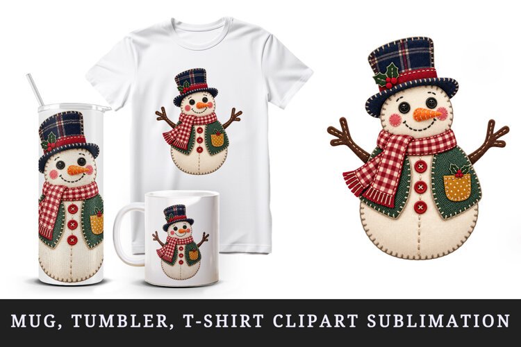 Christmas tumbler, mug wrap, clipart sublimation design example image 1