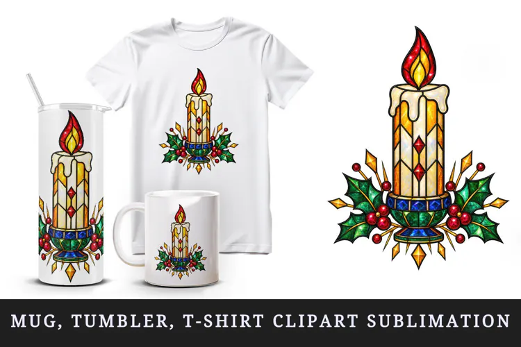 Christmas tumbler, mug wrap, clipart sublimation design