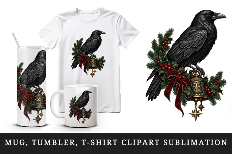 Christmas tumbler, mug wrap, clipart sublimation design