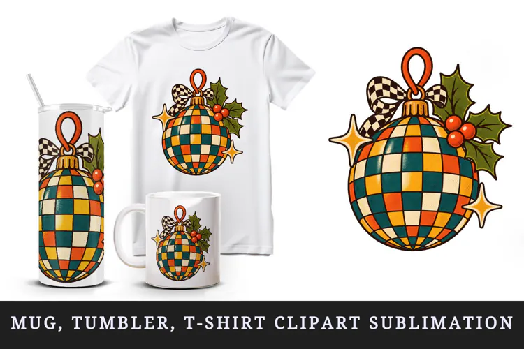 Christmas tumbler, mug wrap, clipart sublimation design