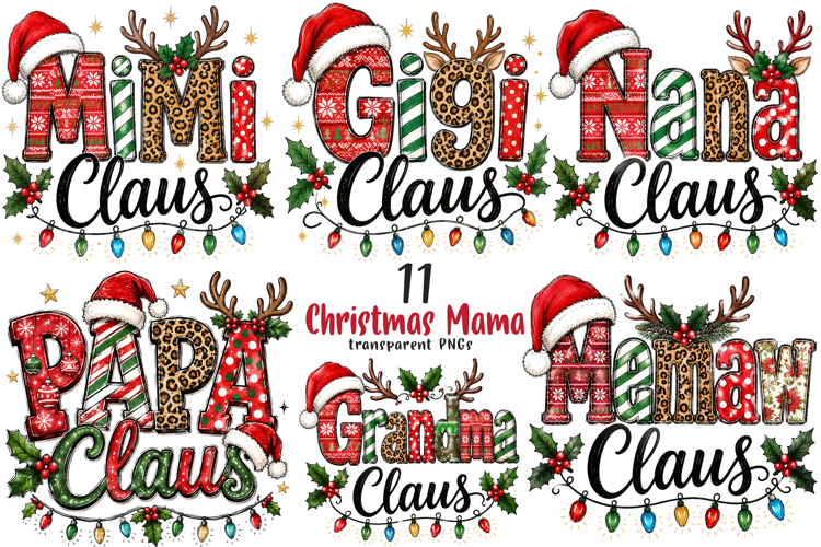 Christmas Mama Gigi Nana Claus Png