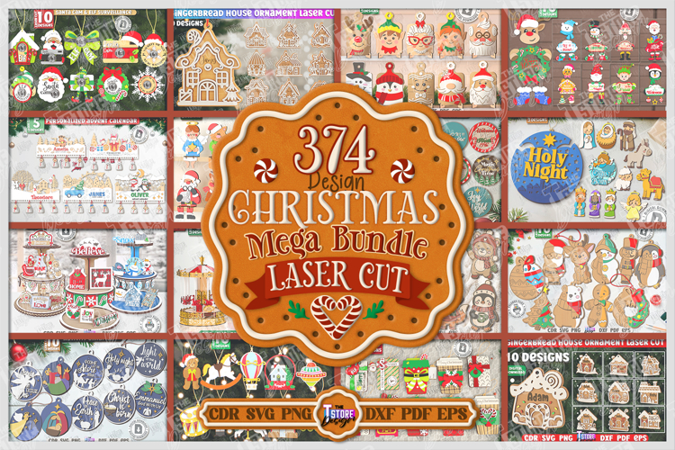 403 Christmas Mega Bundle Laser Cut|Xmas Ornament|Winter SVG