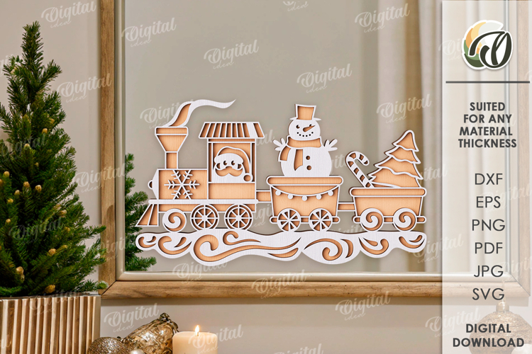 Christmas Mirror Decor Laser Cut. Christmas Decor SVG