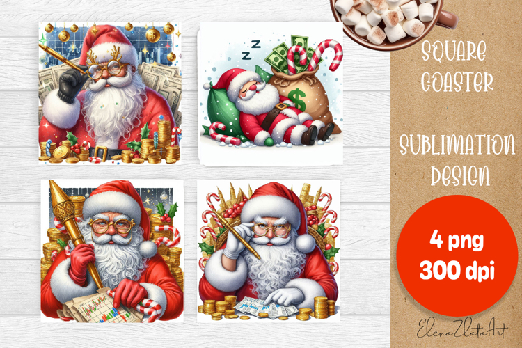 Sarcastic Coaster Design. Christmas money square Coaster