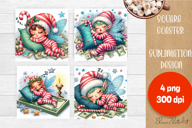 Sarcastic Coaster Design. Christmas money square Coaster