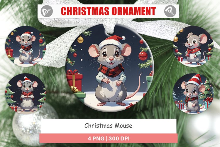 Christmas Ornaments Cartoon Christmas Mouse