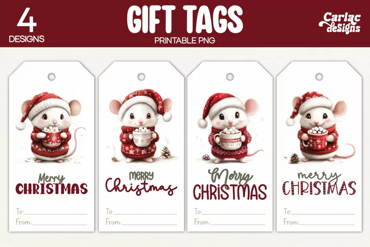 Christmas Gift Tags, Merry Christmas Printable Tags