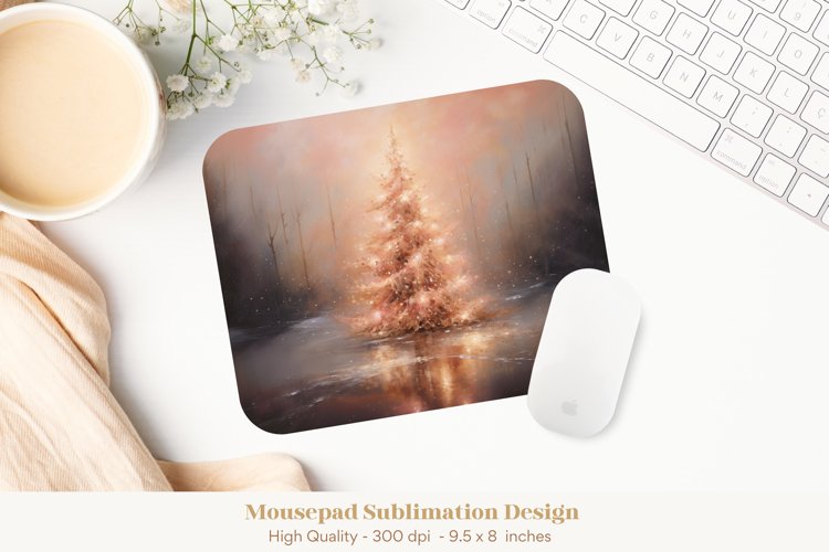 Christmas Mouse Pad Png | Festive Mousepad Sublimation Png