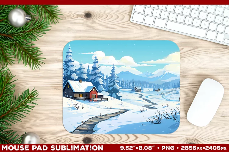 Whimsical Christmas Mousepad Sublimation