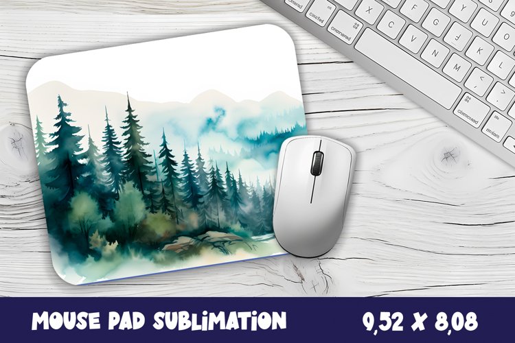 Christmas Mouse Pad | Winter forest Design example image 1