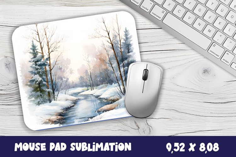 Christmas Mouse Pad | Winter forest Design example image 1