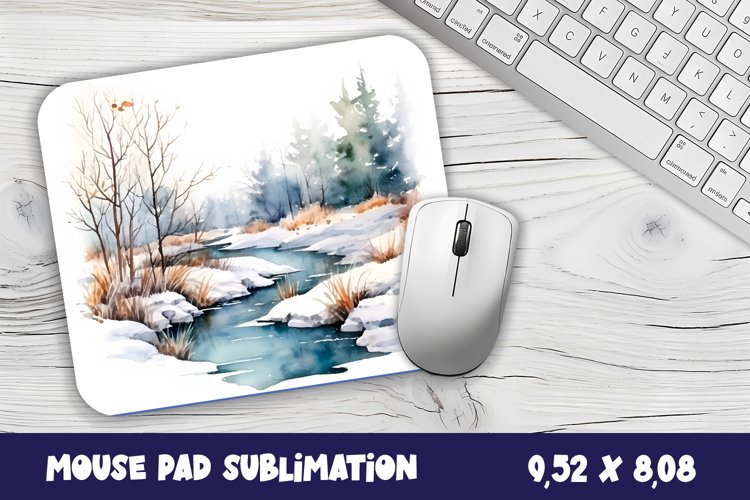 Christmas Mouse Pad | Winter forest Design example image 1