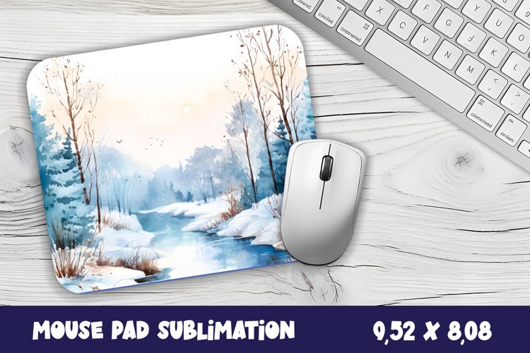 Christmas Mouse Pad | Winter forest Design example image 1