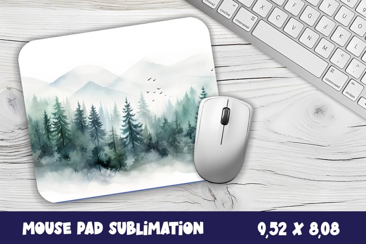 Christmas Mouse Pad | Winter forest Design