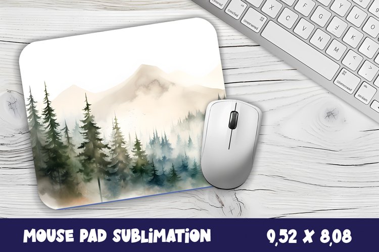 Christmas Mouse Pad | Winter forest Design