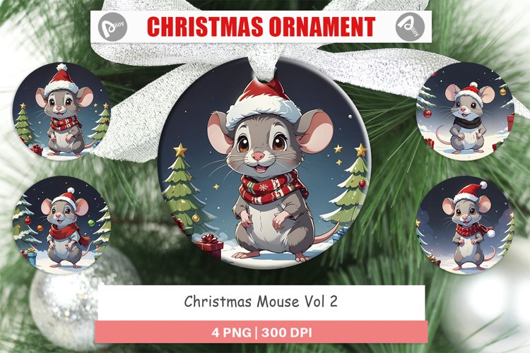 Christmas Ornaments Cartoon Christmas Mouse