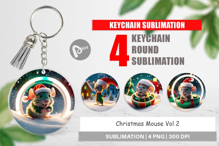 Keychain Christmas Mouse