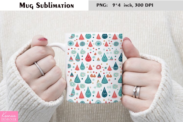 Colorful Christmas Mug Sublimation|Christmas Mug Design