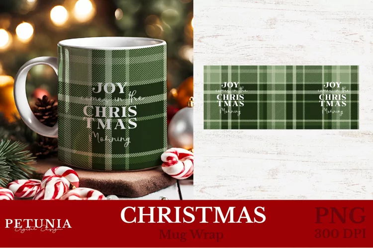 Christmas Mug Warp Sublimation Design | Christmas Mug