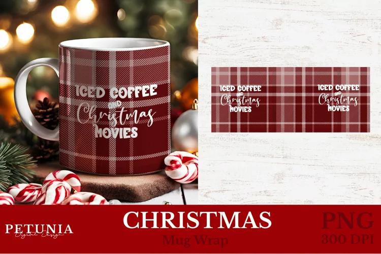 Christmas Mug Warp Sublimation Design | Christmas Mug