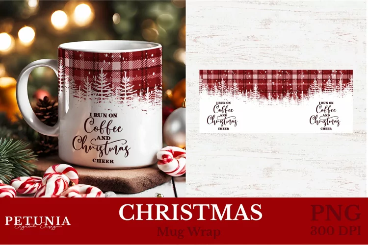 Christmas Mug Warp Sublimation Design | Christmas Mug