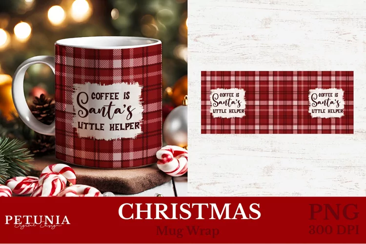 Christmas Mug Warp Sublimation Design | Christmas Mug
