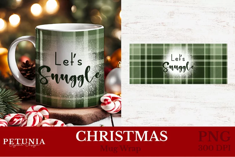 Christmas Mug Warp Sublimation Design | Christmas Mug