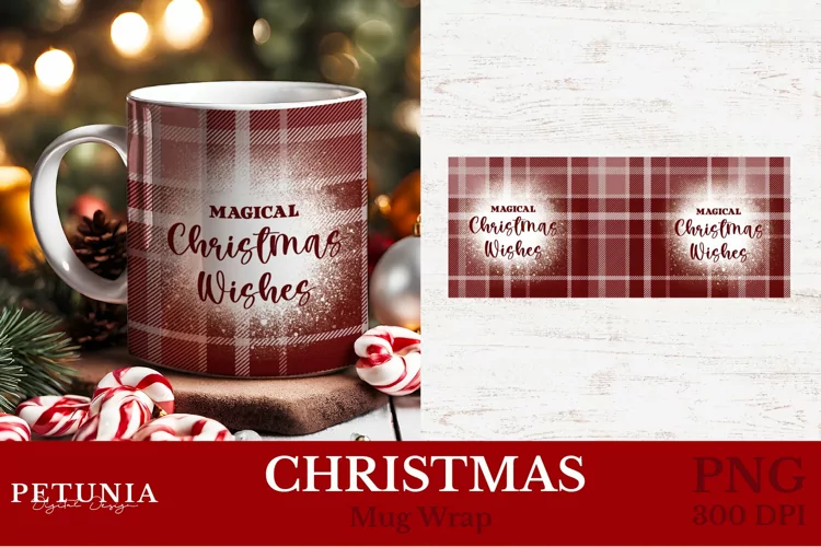 Christmas Mug Warp Sublimation Design | Christmas Mug