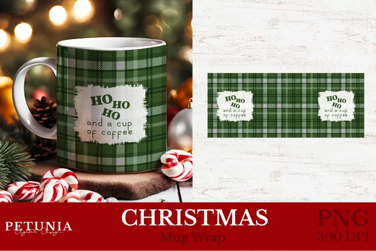 Christmas Mug Warp Sublimation Design | Christmas Mug