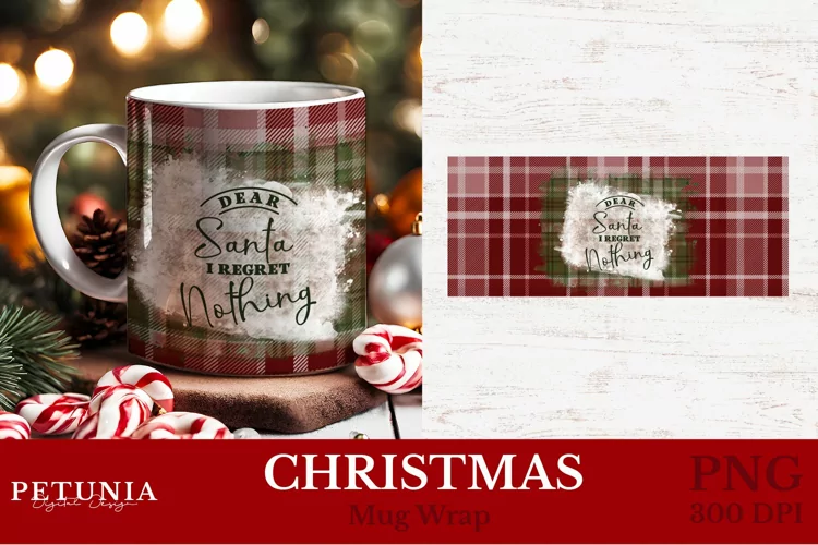 Christmas Mug Warp Sublimation Design | Christmas Mug