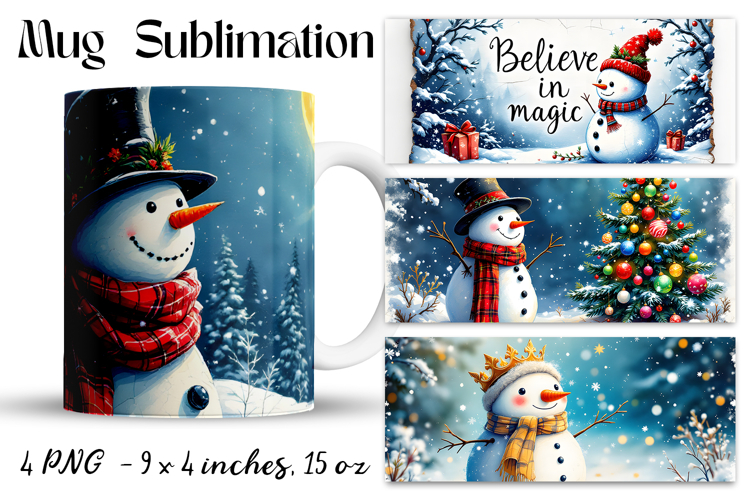 Christmas mug cup wrap sublimation printable designs