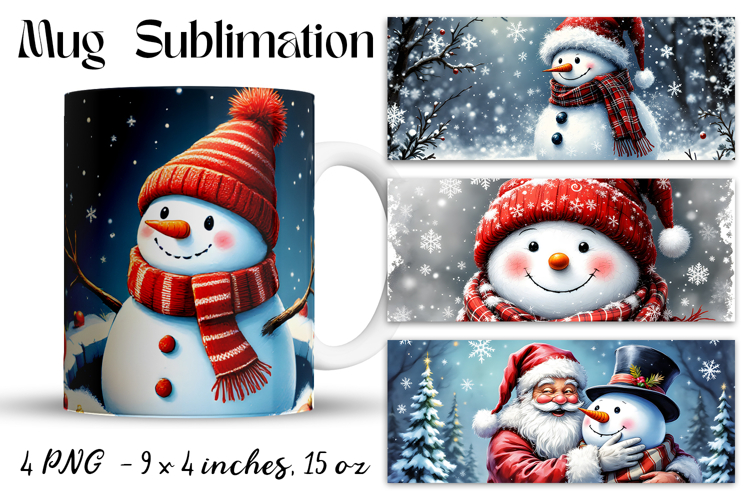 Christmas mug cup wrap sublimation printable designs