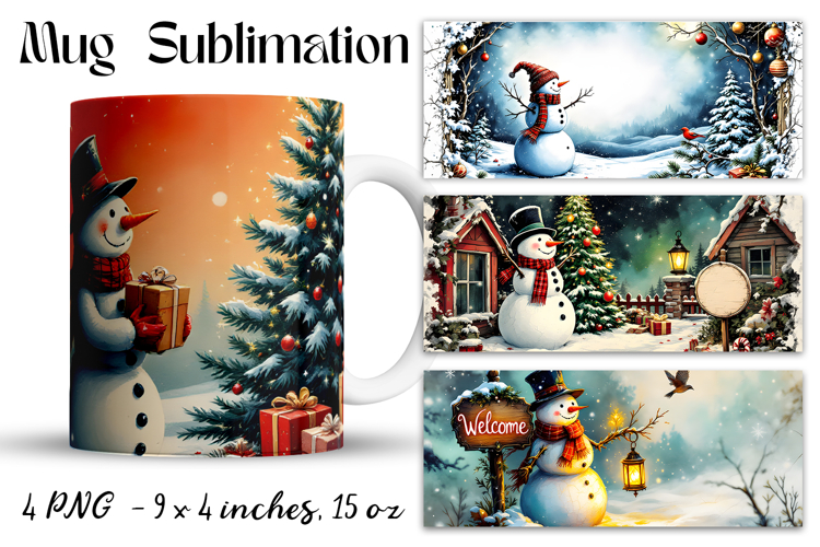 Christmas mug cup wrap sublimation printable designs
