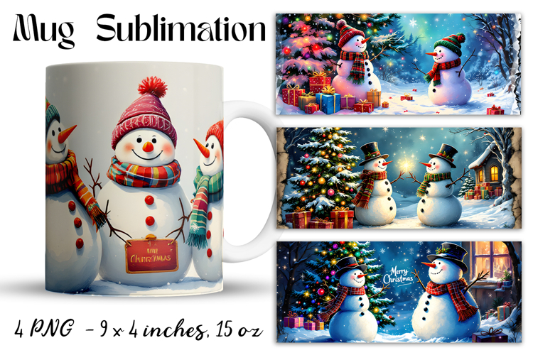 Christmas mug cup wrap sublimation printable designs