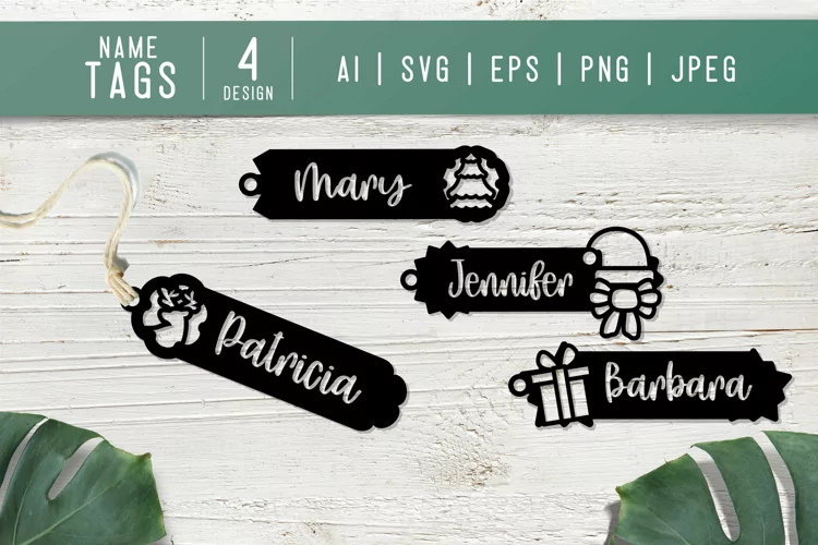 Christmas Tag with Customisable Text Design