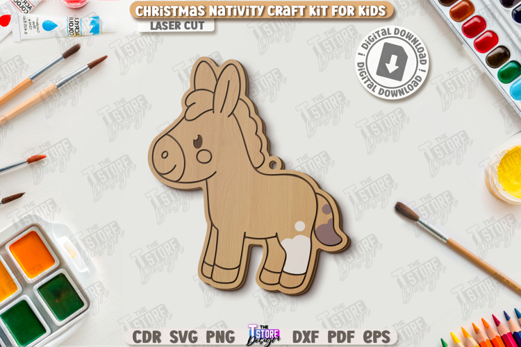 Paintable Nativity Ornament Laser Cut|Christmas Ornament SVG