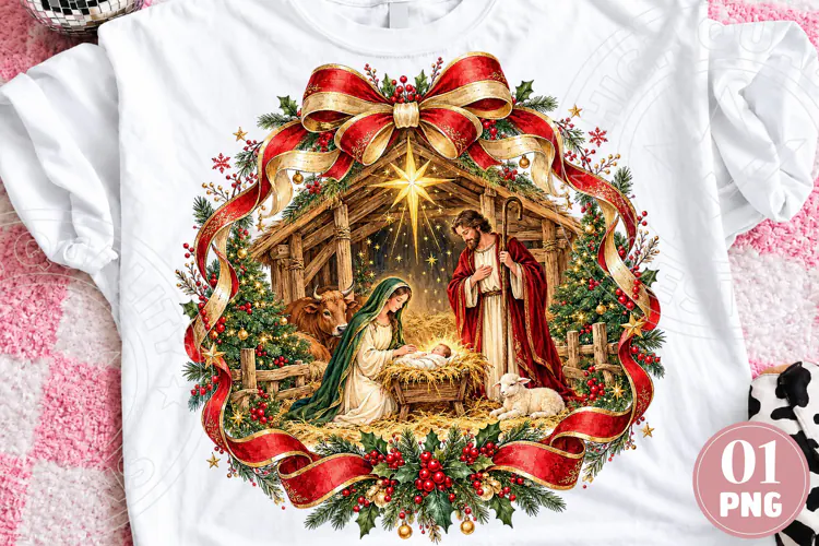 Christmas Nativity Ornament PNG