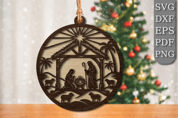 Christmas Nativity Scene Laser Cut SVG