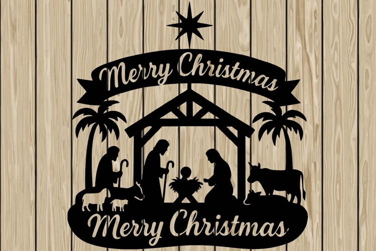 Nativity Scene Silhouettes Image 13